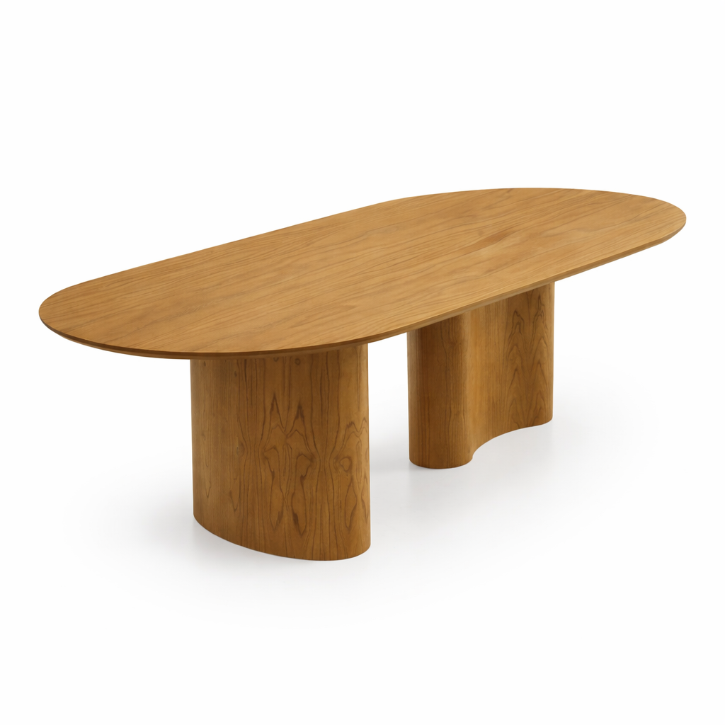 Conjunto Mesa de Jantar Savana e 8 Cadeiras Arezzo Madeira Laminado Natural Área Gourmet