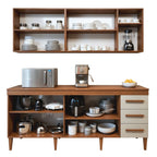 Cozinha Completa Modulada 9 Portas 3 Gavetas Atenas Kaiki Móveis Branco