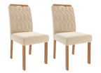 Conjunto Sala de Jantar Mesa Retangular Tampo Vidro/MDF Agata com 4 Cadeiras Paola Marrom Cimol