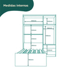 Guarda-Roupa Infantil com Cama 4 Portas 3 Gavetas Lisboa Espresso Móveis Branco/Pink