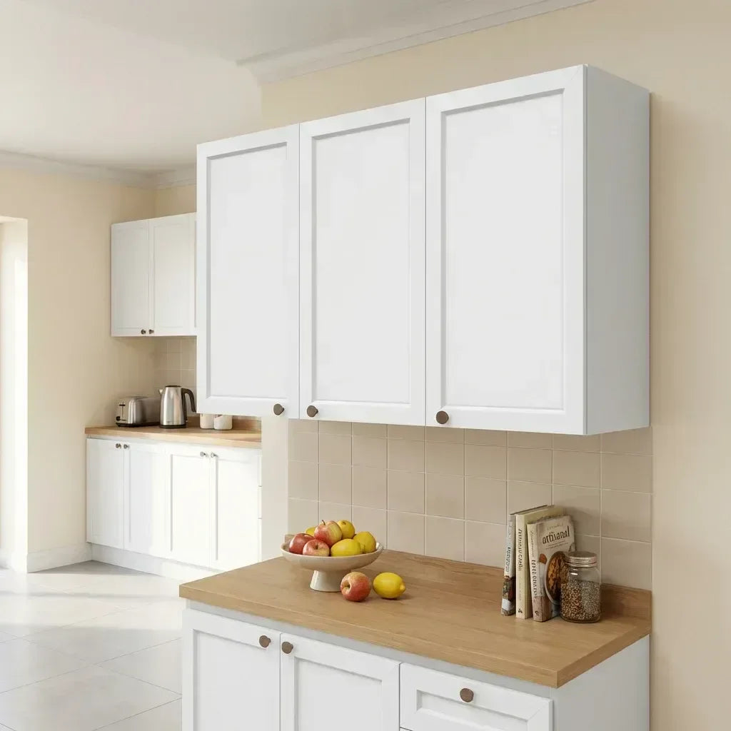 Armário Aéreo 3 Portas 120cm Unna Yescasa Branco