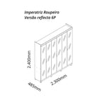 Guarda-Roupa Casal 6 Portas 4 Gavetas Imperatriz Yescasa 100% MDF Off White