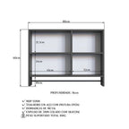 Conjunto para Banheiro Gabinete Suspenso com Cuba e Espelheira Prodecor CJ8050.20 60cm Preto/Mel/Grafite