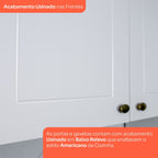 Armário Aéreo 1 Porta Basculante 80cm Emily Espresso Móveis Branco