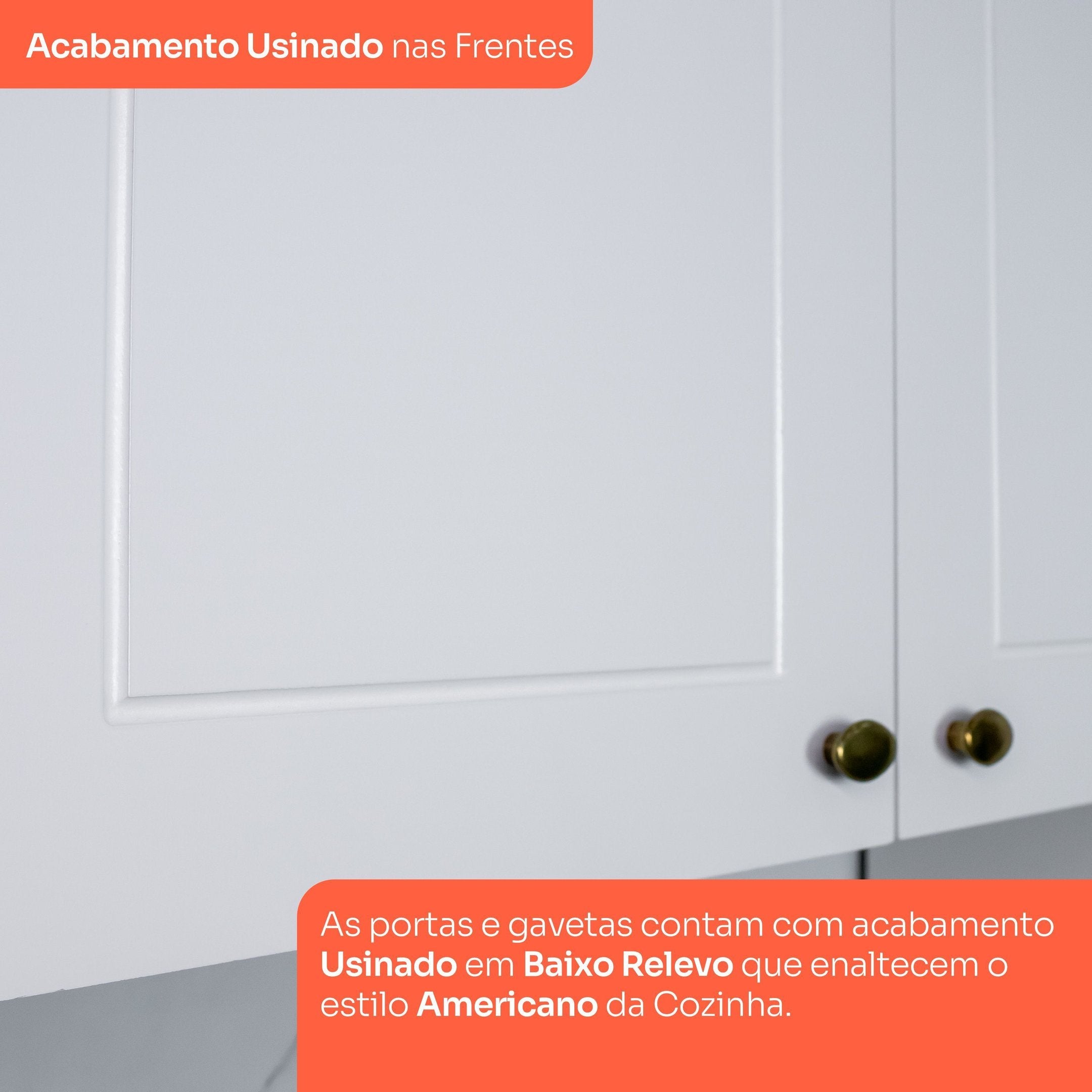 Armário Aéreo 1 Porta Basculante 80cm Emily Espresso Móveis Branco
