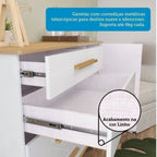 Quarto Infantil Completo Guarda-Roupa 4 Portas e Cômoda 1 Porta 100% MDF Kakau Retrô Yescasa