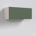 Armário Aéreo Porta Basculante 80cm Puxador 150cm Ipanema CabeCasa MadeiraOriginals Fendi Trama/Branco