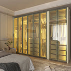 Guarda-Roupa Modulado Reflecta Innova 8 Portas 341,4cm x 240cm Mod 012 100% MDF Bege/Off White
