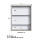 Armário Espelheira para Banheiro Prodecor 2 Portas com LED 60cm Bege/Arenas