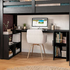 Cama Office Multifuncional Solteiro Adulto Star Plus Casatema MadeiraOriginals Preto