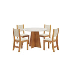 Conjunto Sala de Jantar Mesa Chilli 90cm Tampo Redondo com 4 Cadeiras Sol Viero