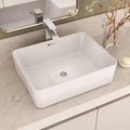 Cuba Banheiro Lavabo Cerâmica Retangular Branca Apoio Tubrax BAB0003