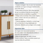 Balcão de Cozinha 5 Portas 2 Gavetas 178,4cm Lorena Kaiki Móveis Branco