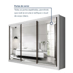 Guarda-Roupa Casal 3 Portas 6 Gavetas com Espelho Premium Lux Yescasa Branco