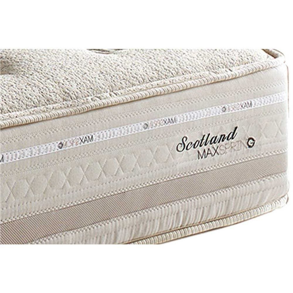 Colchão Casal Herval Molas Maxspring Scotland Pillow Top Branco 138x188x33cm