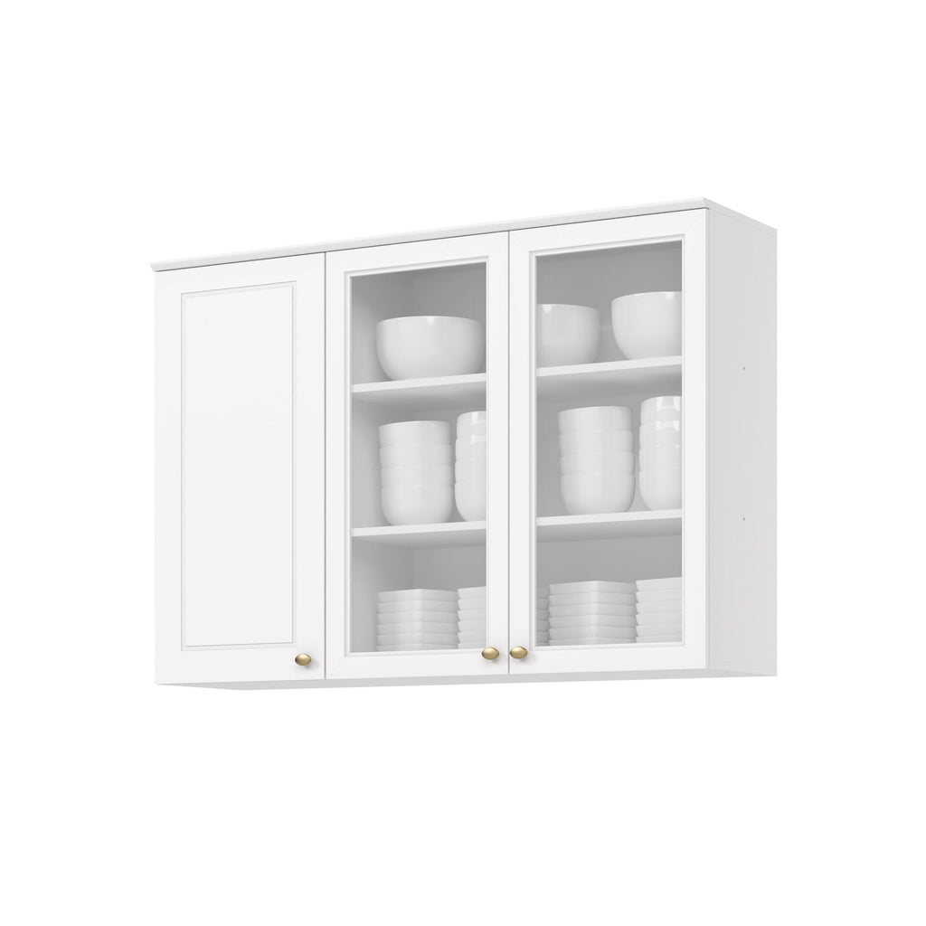 Armário Aéreo 3 Portas 120cm Americana Henn Branco/HP
