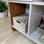 Escrivaninha Mesa Escritório Nomad 4 Nichos 1 Porta 114cm Artely Cinamomo e Off White