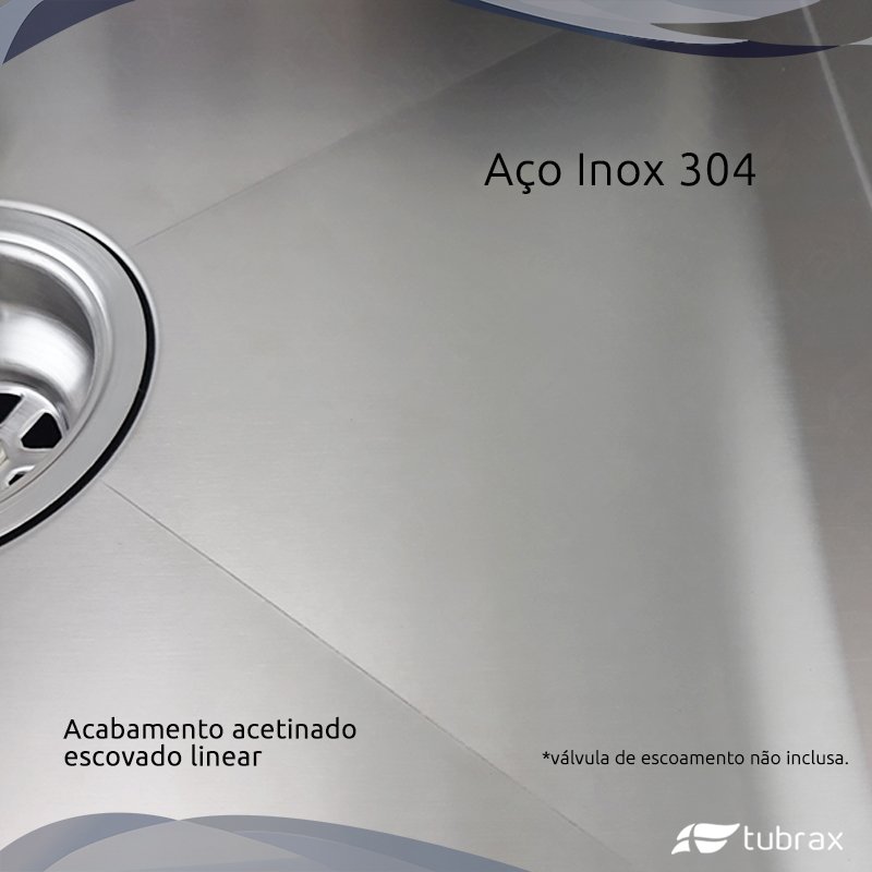 Canal Organizador Gourmet Úmido Escorredor 37,5 cm Aço Inox 304 2 Módulos Tubrax UAC0005-N